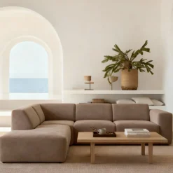 Mangohoutonline Hoekbank Isabel 4-zits Links Taupe Mahom