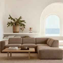 Mangohoutonline Hoekbank Isabel 4-zits Rechts Taupe Mahom