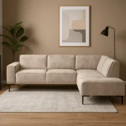 Mangohoutonline Hoekbank Madrid 4-zits Rechts Beige Mahom