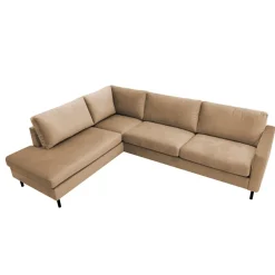 Mangohoutonline Hoekbank Malaga 4-zits Links Crème Mahom