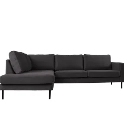 Mangohoutonline Hoekbank Malaga 4-zits Links Antraciet Mahom