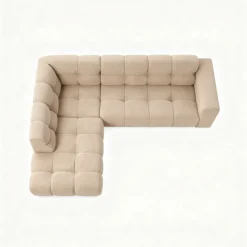 Mangohoutonline Hoekbank Noah 4-zits Links Crème Mahom