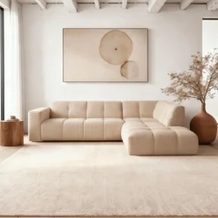 Mangohoutonline Hoekbank Noah 4-zits Rechts Crème Mahom