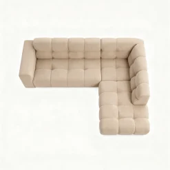 Mangohoutonline Hoekbank Noah 4-zits Rechts Crème Mahom