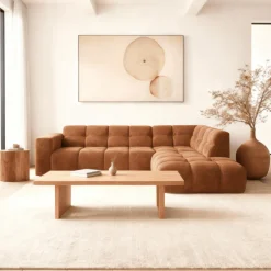 Mangohoutonline Hoekbank Noah 4-zits Rechts Terra Mahom