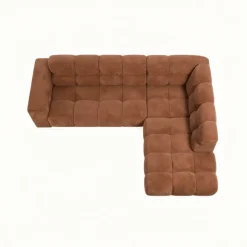 Mangohoutonline Hoekbank Noah 4-zits Rechts Terra Mahom