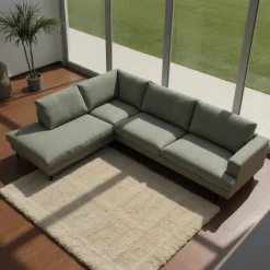 Mangohoutonline Hoekbank Nolio 4-zits Links Groen