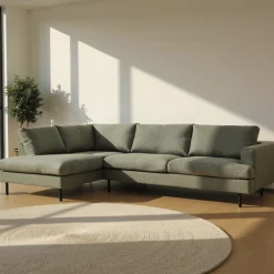 Mangohoutonline Hoekbank Nolio 4-zits Rechts Groen