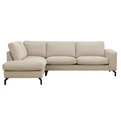 Mangohoutonline Hoekbank Nora 4-zits Links Crème