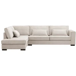 Mangohoutonline Hoekbank Nova 4-zits Links Crème Mahom