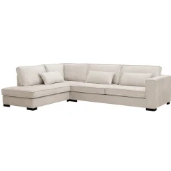 Mangohoutonline Hoekbank Nova 4-zits Links Crème Mahom