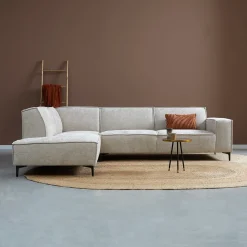 Mangohoutonline Hoekbank River 4-zits Links Crème PEPP