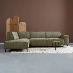 Mangohoutonline Hoekbank River 4-zits Links Groen PEPP