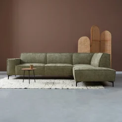 Mangohoutonline Hoekbank River 4-zits Rechts Groen PEPP