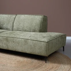 Mangohoutonline Hoekbank River 4-zits Rechts Groen PEPP