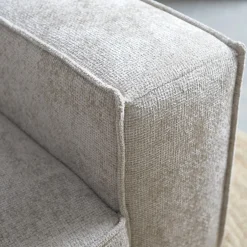 Mangohoutonline Hoekbank River 5-zits U-opstelling Rechts Crème PEPP