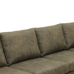 Mangohoutonline Hoekbank Santiago 4-zits U-opstelling Rechts Groen Mahom