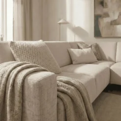 Mangohoutonline Hoekbank Sevilla 4-zits Rechts Beige Mahom