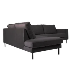 Mangohoutonline Hoekbank Sterre 4-zits Links Antraciet Mahom