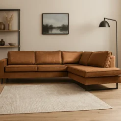 Mangohoutonline Hoekbank Twenty Five 4-zits Rechts Cognac Mahom