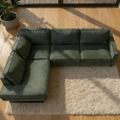 Mangohoutonline Hoekbank Twenty Five 4-zits Links Groen Mahom