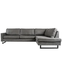 Mangohoutonline Hoekbank Twenty Five 4-zits Rechts Antraciet Mahom