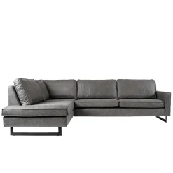 Mangohoutonline Hoekbank Twenty Five 4-zits Links Antraciet Mahom