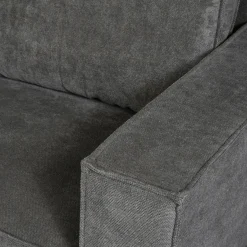 Mangohoutonline Hoekbank Valencia 4-zits Links Donkergrijs Mahom