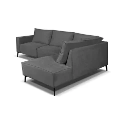 Mangohoutonline Hoekbank Valencia 4-zits Rechts Donkergrijs Mahom