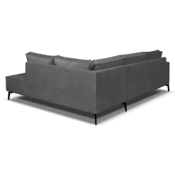 Mangohoutonline Hoekbank Valencia 4-zits Rechts Donkergrijs Mahom