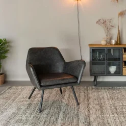 Mangohoutonline Loungefauteuil Axel Donkergrijs Jacob Jenzens