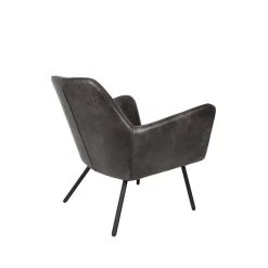 Mangohoutonline Loungefauteuil Axel Donkergrijs Jacob Jenzens