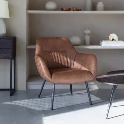 Mangohoutonline Loungefauteuil Filip Vintage Bruin Jacob Jenzens