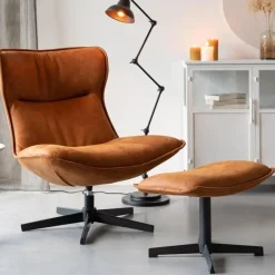Mangohoutonline Loungefauteuil Thor Cognac Jacob Jenzens