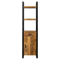 Mangohoutonline Mangohouten Boekenkast Britt met 1 deur en 1 lade Mahom