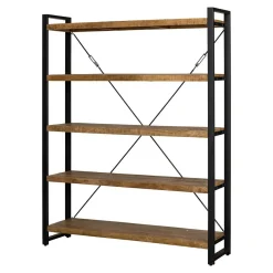 Mangohoutonline Mangohouten Boekenkast Britt 160 cm Mahom