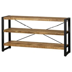 Mangohoutonline Mangohouten Boekenkast Britt 120 cm Laag Mahom