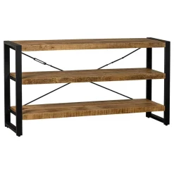 Mangohoutonline Mangohouten Boekenkast Britt 120 cm Laag Mahom