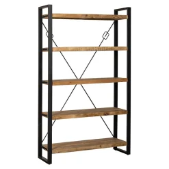 Mangohoutonline Mangohouten Boekenkast Britt 120 cm Mahom