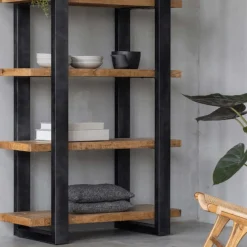 Mangohoutonline Mangohouten Boekenkast Durham 120 cm Mahom