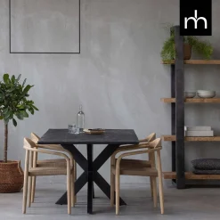 Mangohoutonline Mangohouten Boekenkast Durham 120 cm Mahom