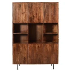 Mangohoutonline Mangohouten Boekenkast Japandi 135 cm Mahom