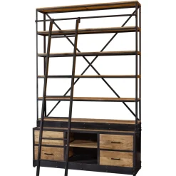 Mangohoutonline Mangohouten Boekenkast Lincoln 160 x 225 cm Mahom