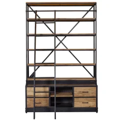 Mangohoutonline Mangohouten Boekenkast Lincoln 160 x 245 cm Mahom