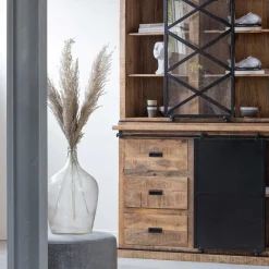 Mangohoutonline Mangohouten Buffetkast Denver 160x220 cm X Enkele Deur Mahom
