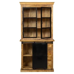 Mangohoutonline Mangohouten Buffetkast Denver 120 cm met deurtjes Recht Mahom