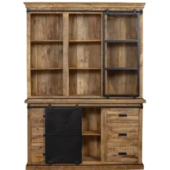 Mangohoutonline Mangohouten Buffetkast Denver 160x220 cm Recht Enkele Deur Mahom