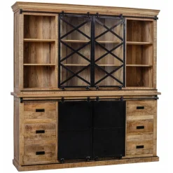 Mangohoutonline Mangohouten Buffetkast Denver 200×220 cm X Mahom