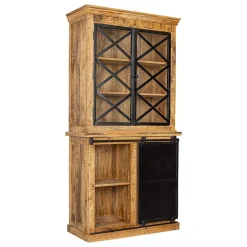 Mangohoutonline Mangohouten Buffetkast Denver 120 cm met Deurtjes X Mahom