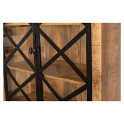 Mangohoutonline Mangohouten Buffetkast Denver 100 cm met Deurtjes X Mahom